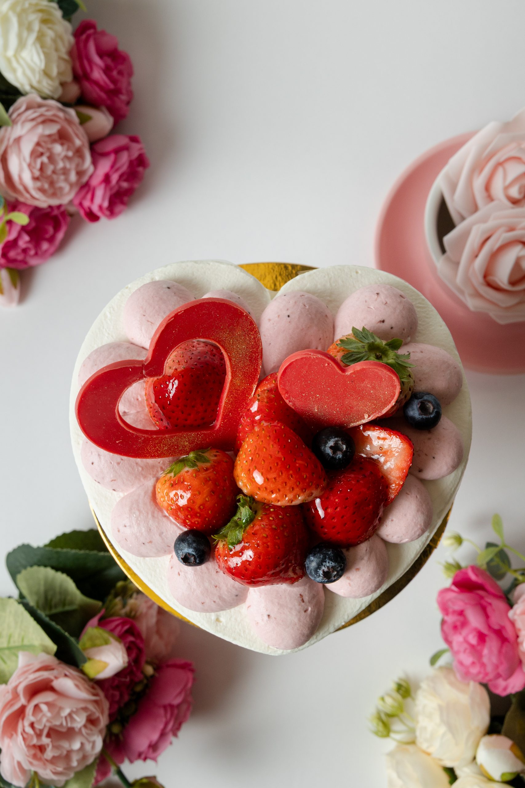 Heart strawberry shortcake Suzuya Patisserie&Cafe in Las Vegas